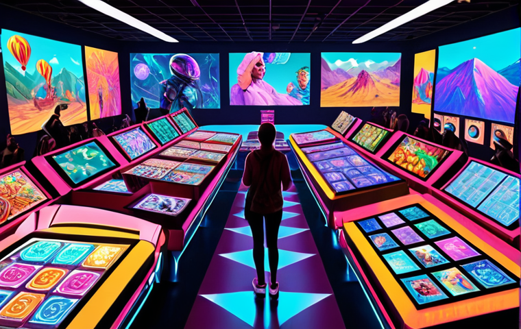 **Prompt:** "A vibrant digital art NFT marketplace, showcasing various colorful and unique digital artworks as tokens. People are actively browsing and trading NFTs on a futuristic platform. The scene should convey excitement and investment, highlighting the accessibility and potential profitability of digital art NFTs."